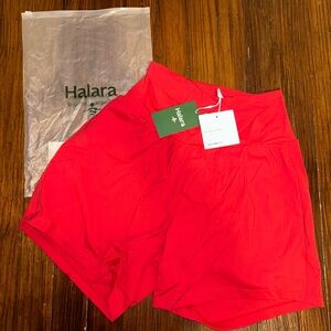 HALARA Women's High Waist Red Shorts